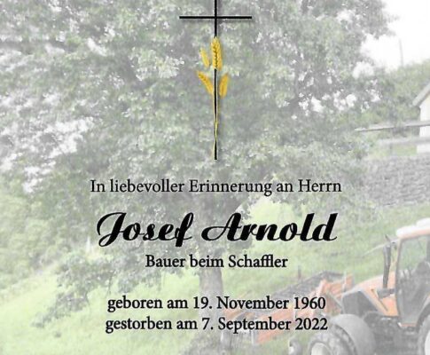 Begräbnis Josef Arnold am 14.09.2022